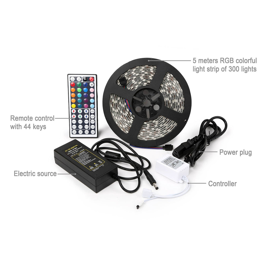 DC 12V Flexible 5M 300 Lights 5050 RGB Type Colorful LED Strips