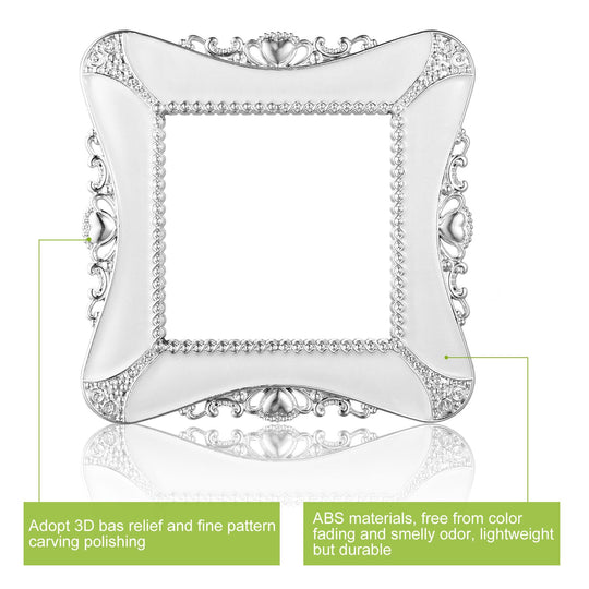2 Packs Decorative Switch Cover European Romantic Wall Plate Protector w/Adhesive Sticker UK Style for Living Room Bathroom Kitchen