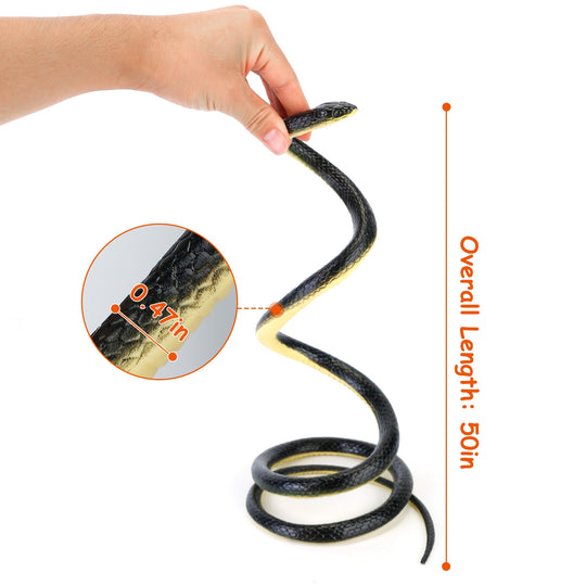 2Pcs Long Realistic Rubber Snakes