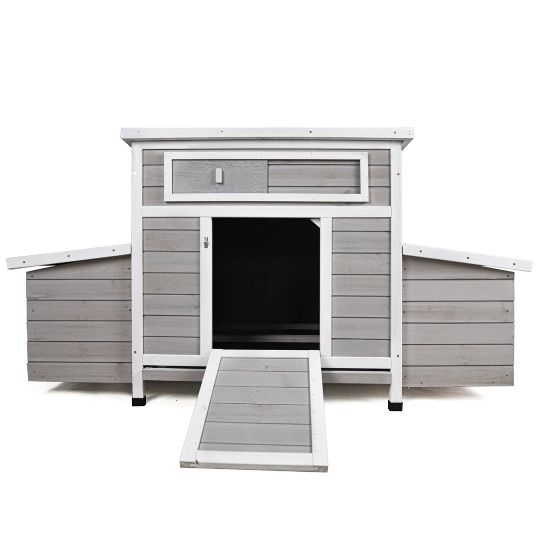 Wooden Chicken Coop for 3-6 Chickens with 6 Nesting Boxes