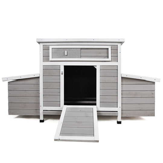 Wooden Chicken Coop for 3-6 Chickens with 6 Nesting Boxes