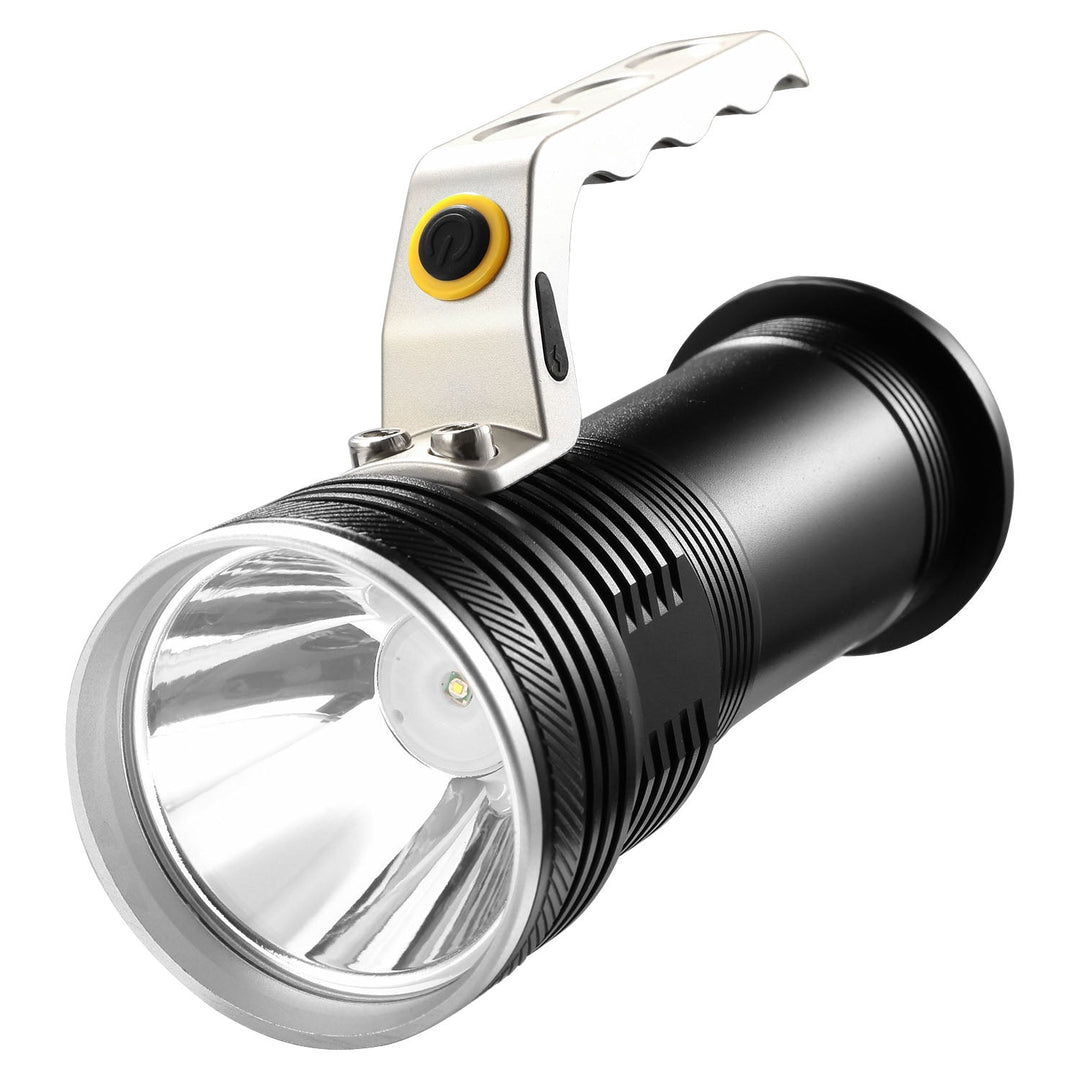 Super Bright Handheld LED Flashlight Portable USB Rechargeable Searchlight 3 Modes Waterproof Spotlight Torch Flashlight Aluminum Alloy for Camping Hi
