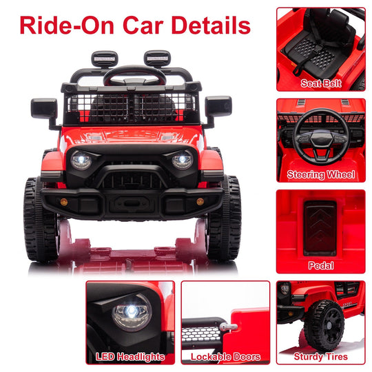 24V Kids Ride On Car with Remote Control & 4WD