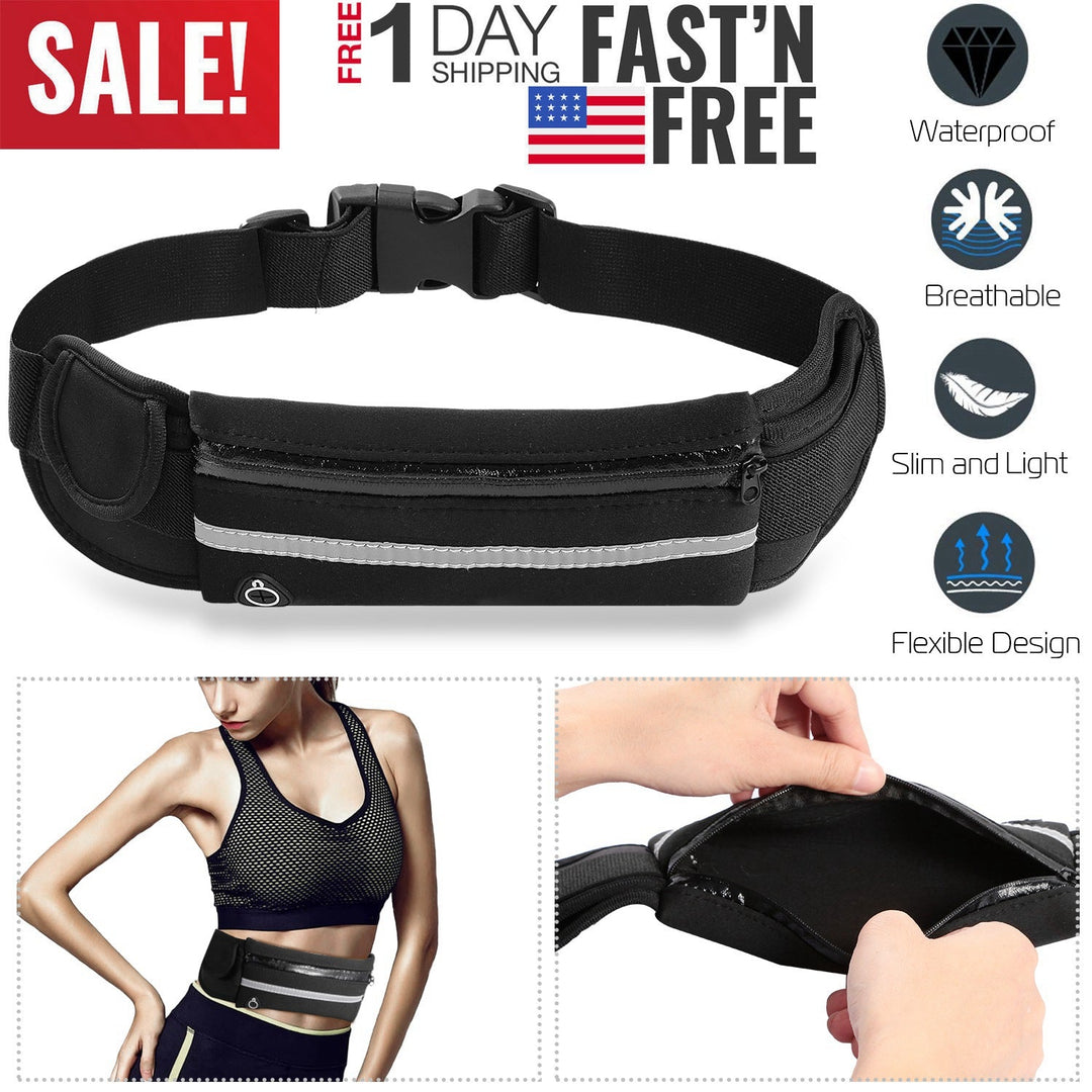 Sports Waist Bag Running Belt Pack Waterproof Adjustable Waist Pouch