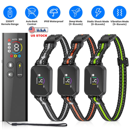 Dog Training Collar with Remote and Bark Control for Small Dogs