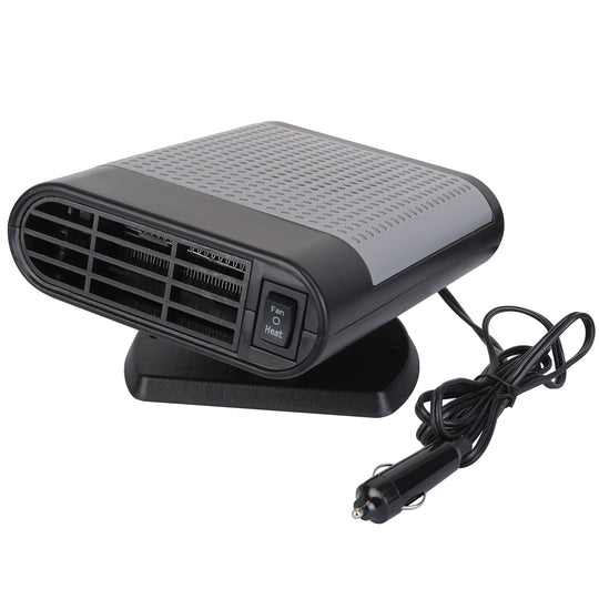 12V 150W Portable Car Heater Heating Fan 2 in 1 Defroster Defogger Demister Windshield Heater Automotive Cooling Fan with 360°Rotating Base