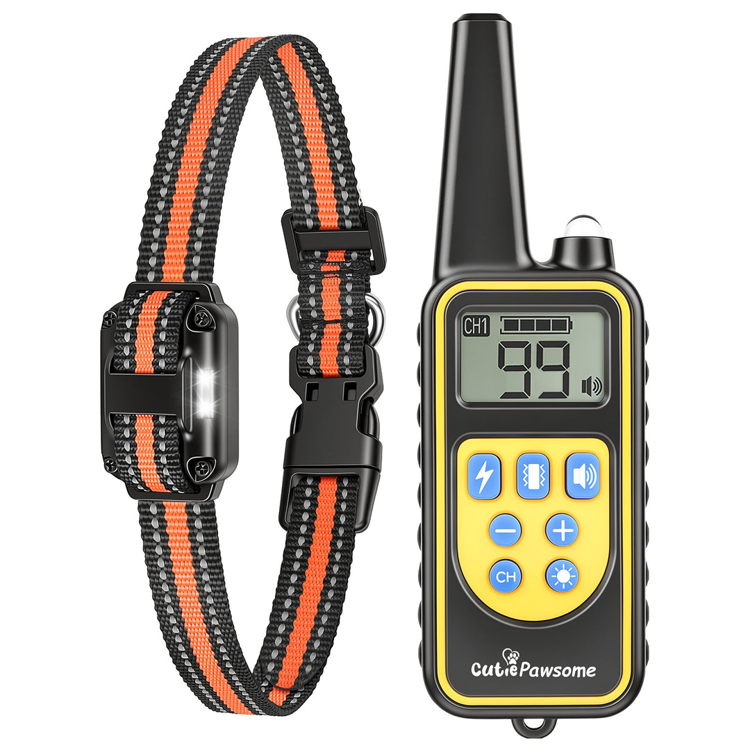 Rechargeable Dog Training Collar with Remote – 875 Yard Range