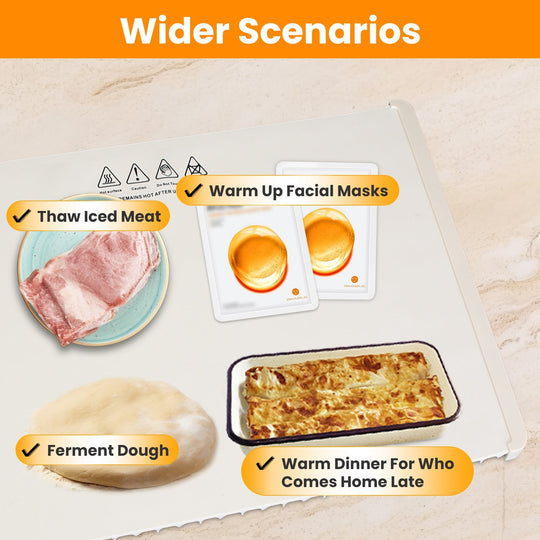 Electric Warming Tray Smart Food Warmer Roll Up Heating Pad With Adjustable Temperature Control 3 Auto Timer Settings for Buffet Party Gathering Resta