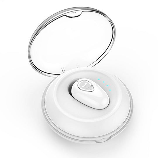 IPX5 Waterproof Unilateral Wireless Earbud Mini In-Ear Headset Rechargeable with Built-in Mic Charging Case Sweat Resistant Earphone
