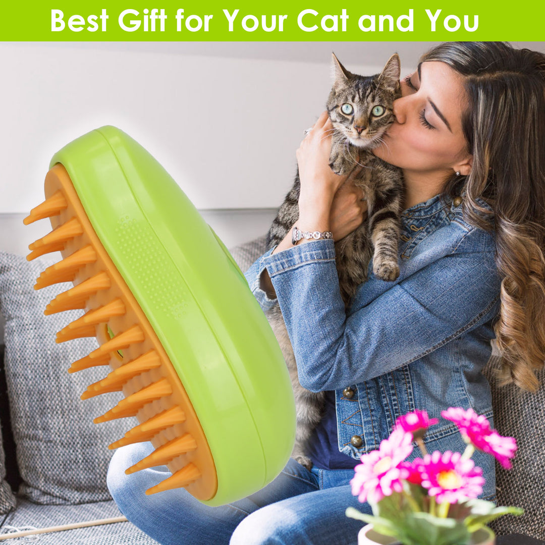 GBruno 3 In 1 Cat Grooming Steam Brush