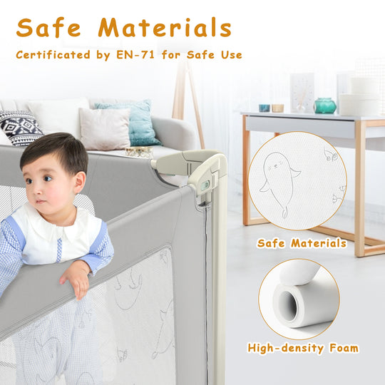 Bed Rail Guard for Toddlers Kid with Adjustable Height and Safety Lock-59 inch