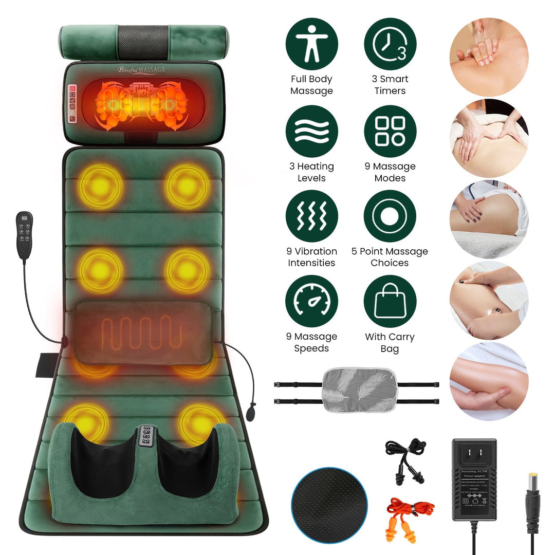 Full Body Electric Massage Mat with Heating and Vibration
