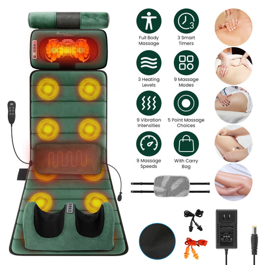 Full Body Electric Massage Mat with Heating and Vibration