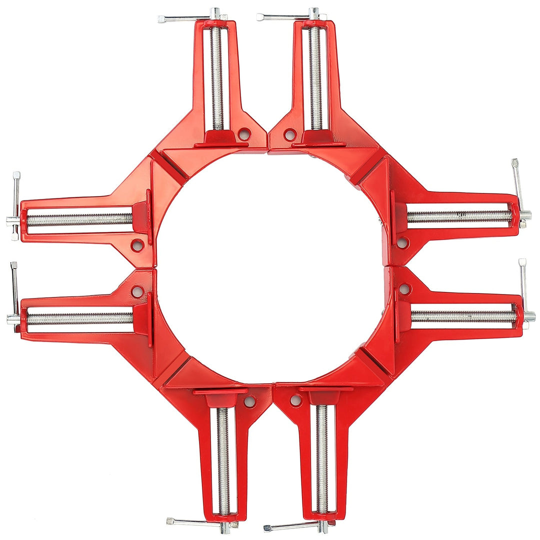 4Pcs 90 Degree Right Angle Corner Clamps Aluminum Alloy Miter Corner Clamp Woodworking Glass Frame Clamp for Picture Frame Holder Glass Holder DIY Woo