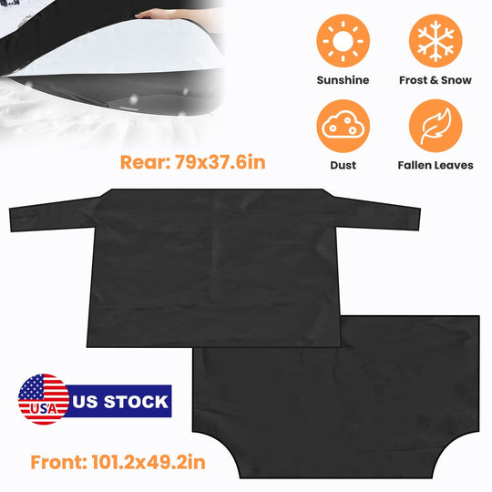 Magnetic Car Windshield Cover Front Rear Car Windshield Protector against Snow Sun Dirt Leaves Fit for All Cars Oxford Fabric Waterproof Heat-Resistan
