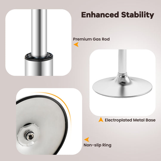 Set of 2 Square Swivel Adjustable