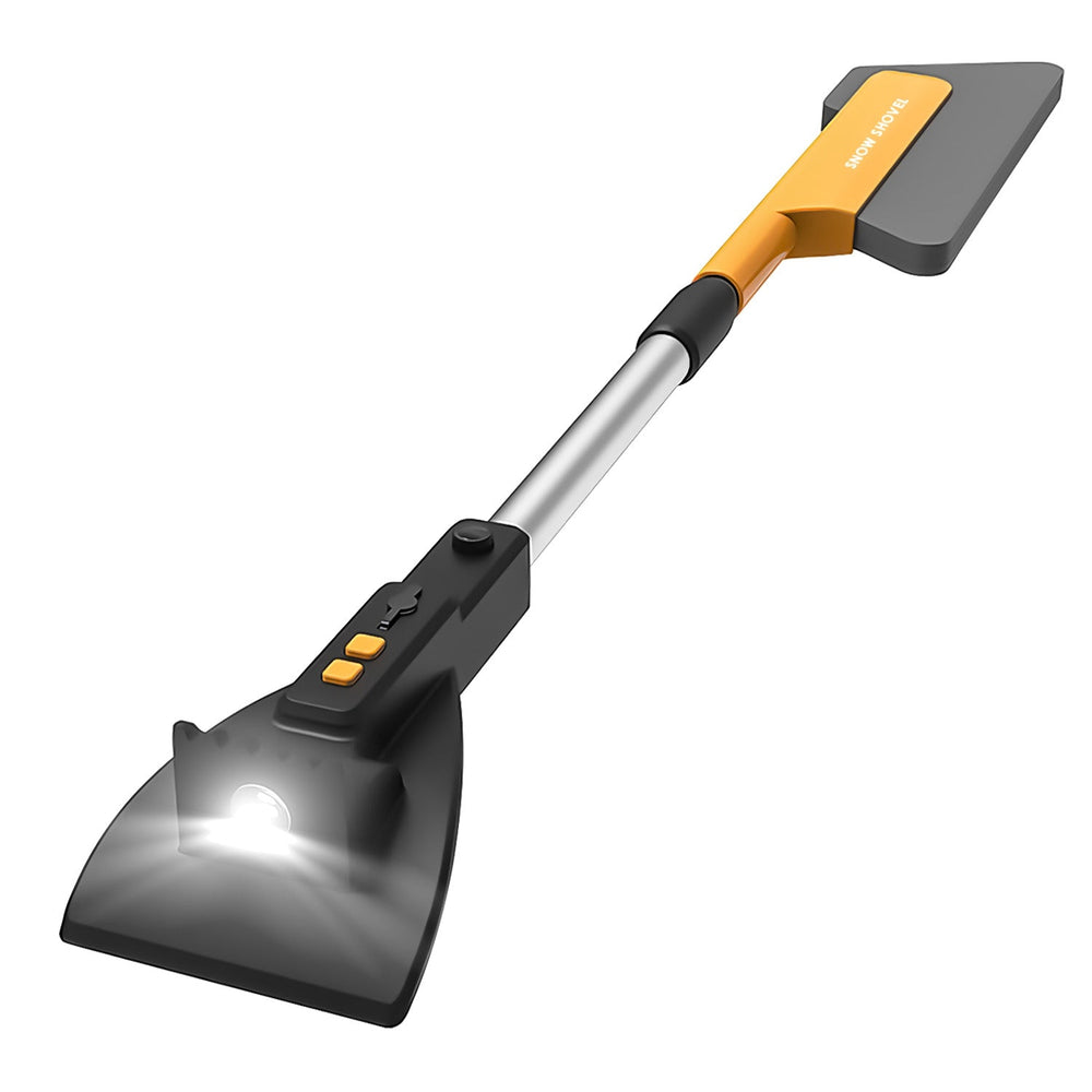 3 In 1 Car Snow Removal Shovel with Lights Car Snow Removal Tool Telescopic Windshield Ice Scraper Snow Brush Shovel