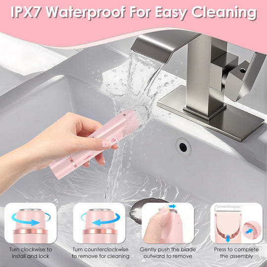 2-in-1 Women’s Bikini & Body Shaver – Waterproof, Rechargeable, Dual Head