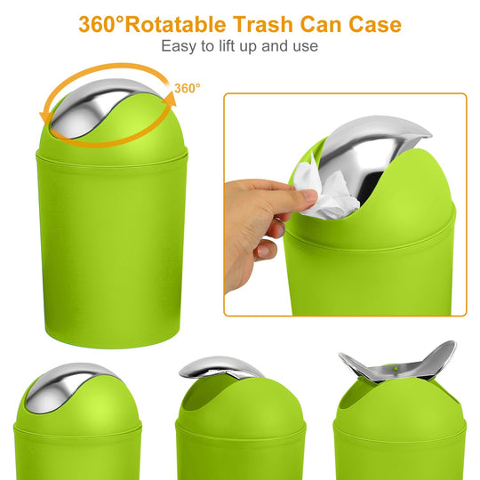 Bathroom Accessories Set 6 Pcs Bathroom Set Ensemble Complete Soap Dispenser Toothbrush Holder Tumbler Soap Dish Toilet Cleaning Brush Trash Can