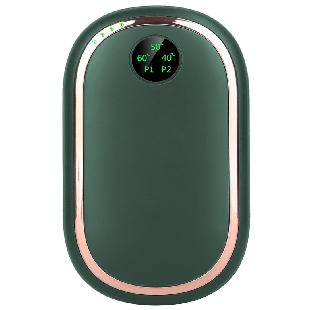 Rechargeable Hand Warmer Electric Hand Heater Portable Reusable Pocket Warmer Power Bank with Digital Display Sunset Light 3 Levels Double-sided Heati