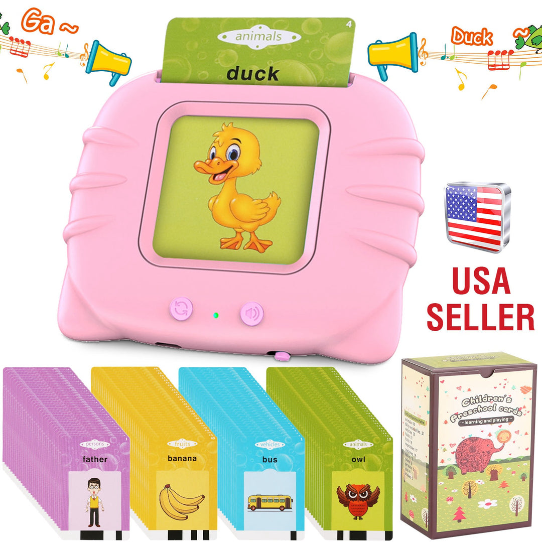 224 Words Kid Flash Talking Cards 112 Card Electronic Cognitive Audio Toddler Reading Machine Animal Shape Color Repeated Learning Cards English For C
