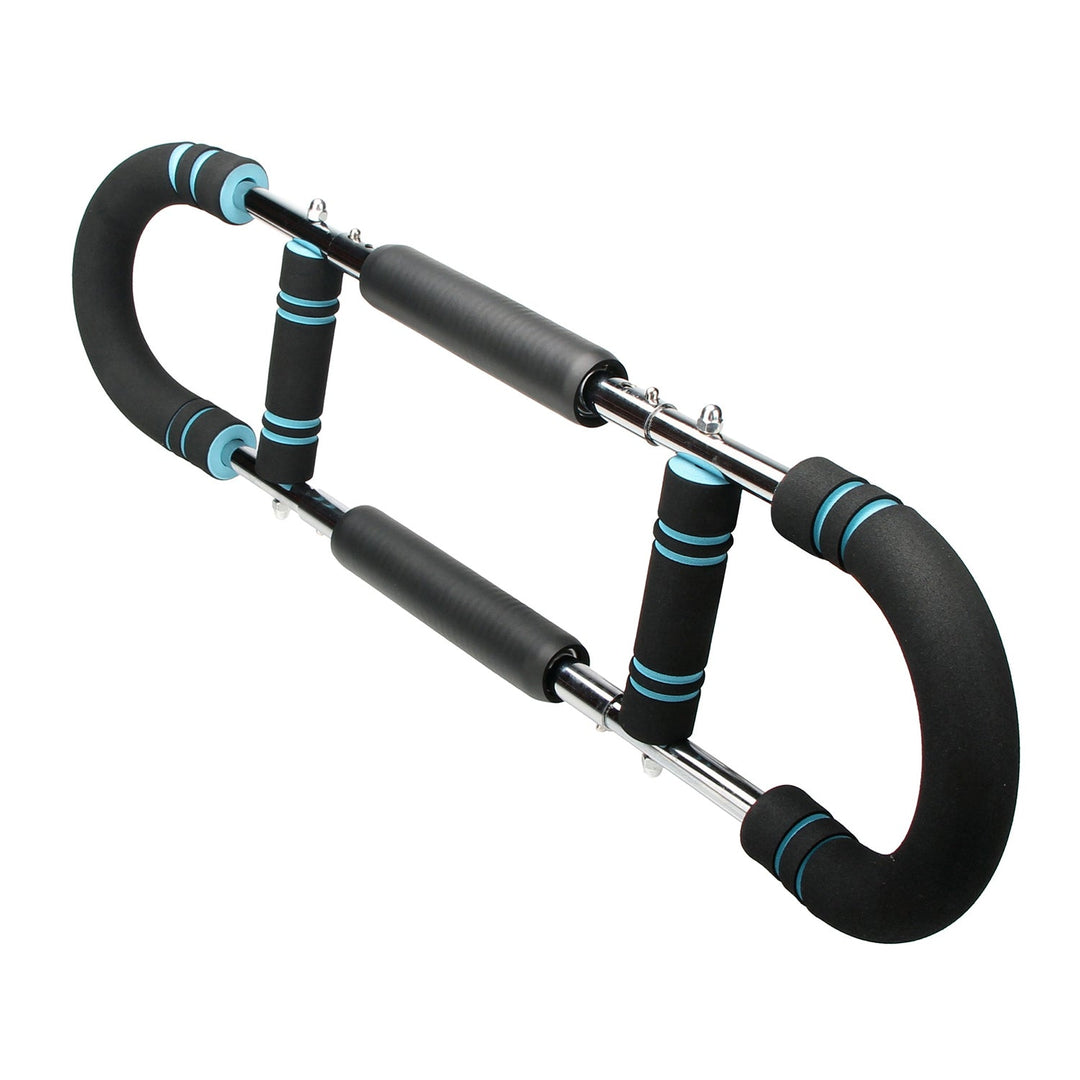 Adjustable Twister Arm Exerciser Spring Workout Bar Strength Enhancer for Men with 3 Resistance Levels 66-110LBS Chest Biceps Triceps Thighs Back Work