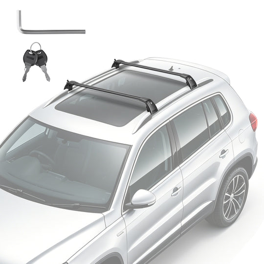 Roof Rack Cross Bars Fit for Volkswagen Tiguan 2018-2026 & Taos 2022-2026 with Factory Raised Side Rails Lockable Alumin