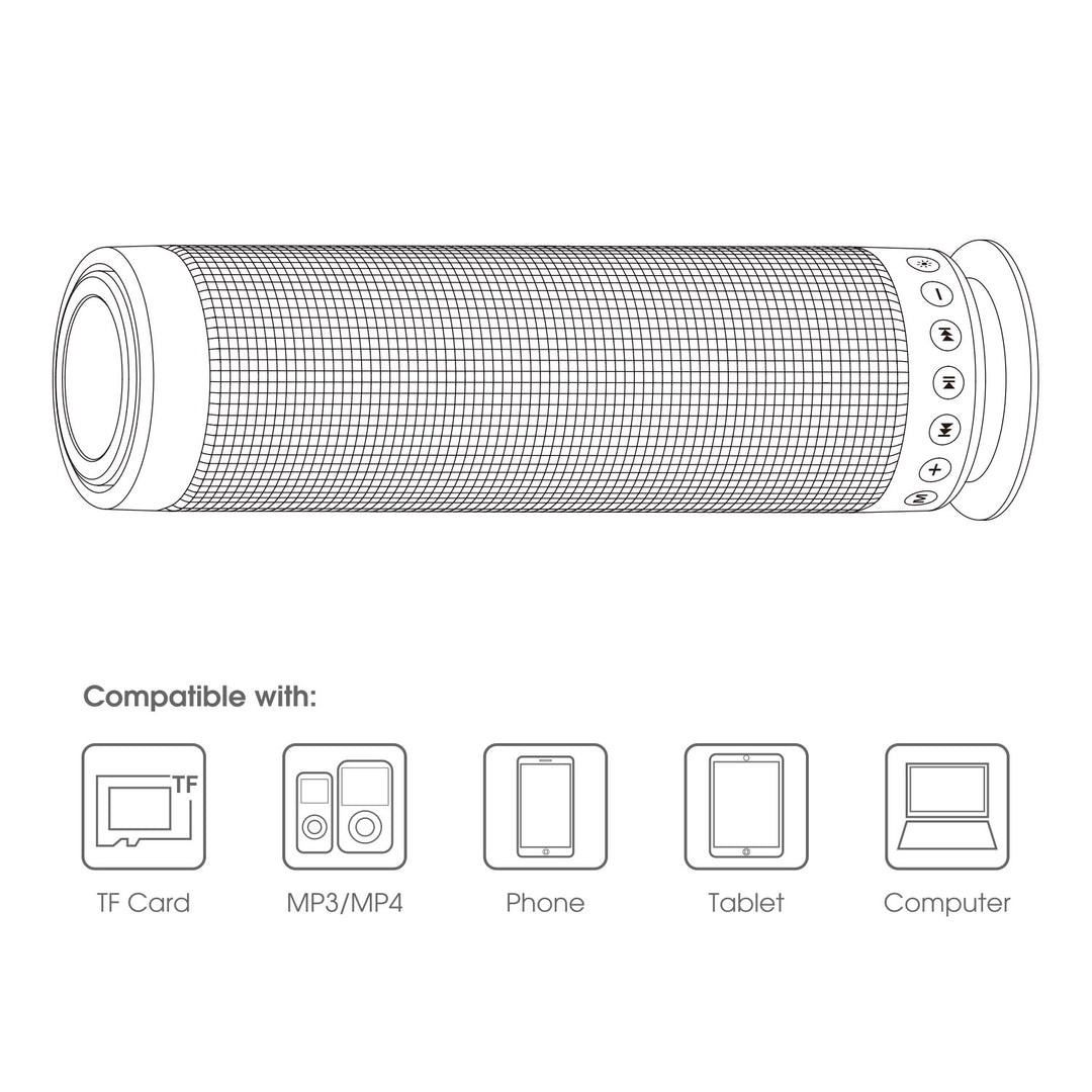 GBruno LED Portable Wireless Speaker