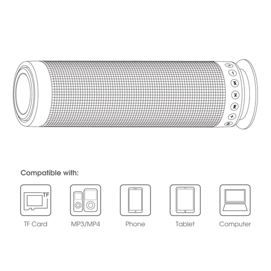 GBruno LED Portable Wireless Speaker