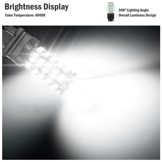10Pcs/Kit LED Car Light Bulbs 760lm T25 3528SMD 6000K Pure White Auto Lamps Replacement for Dome Map Door Trunk Signal License Plate