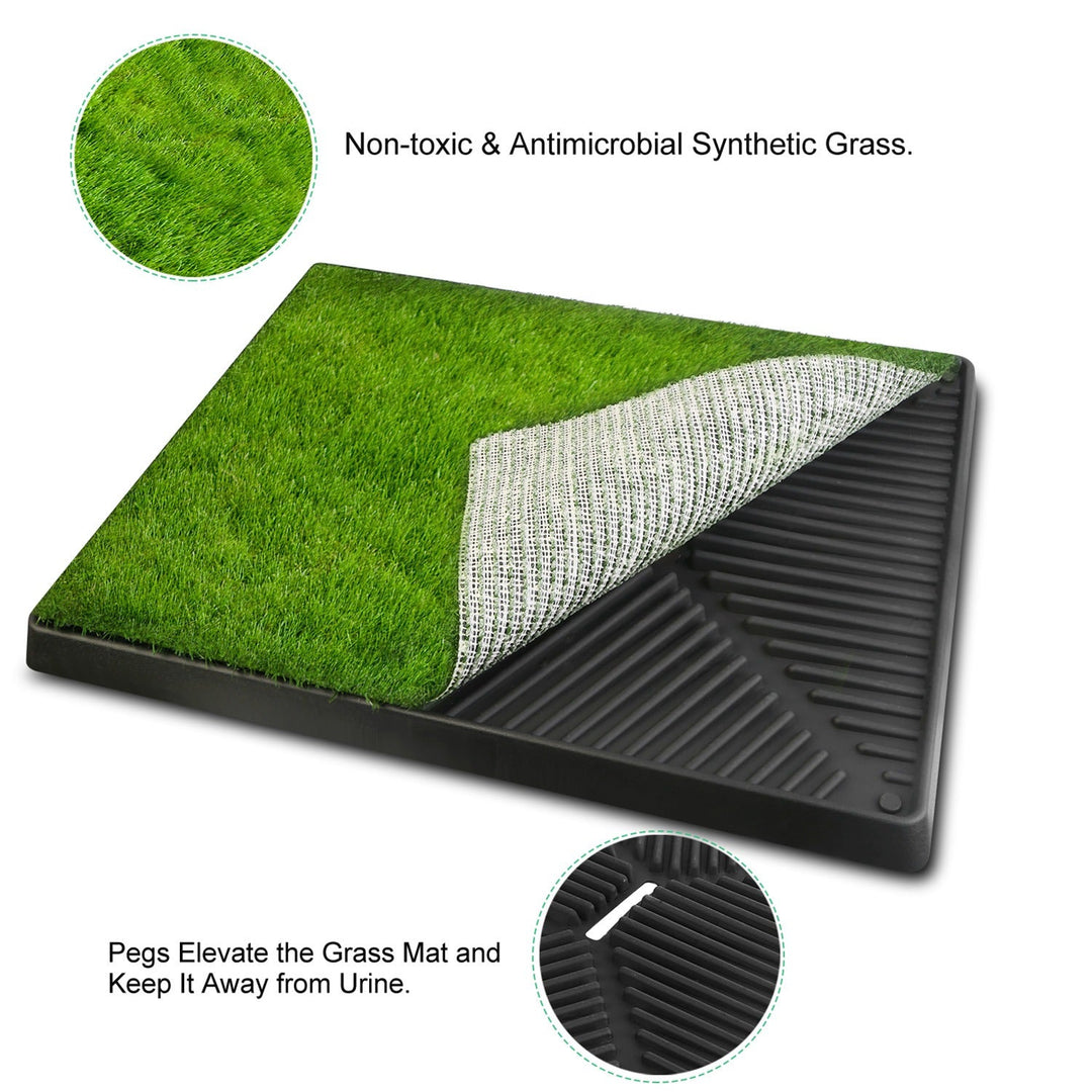 Dog Potty Training Artificial Grass Pad Pet Cat Toilet Trainer Mat Puppy Loo Tray Turf For Small Medium Dogs Indoor Outdoor Use