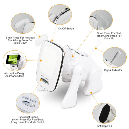Puppy Dog Wireless Mini Speaker – Stereo, Mic, FM, USB, MMC