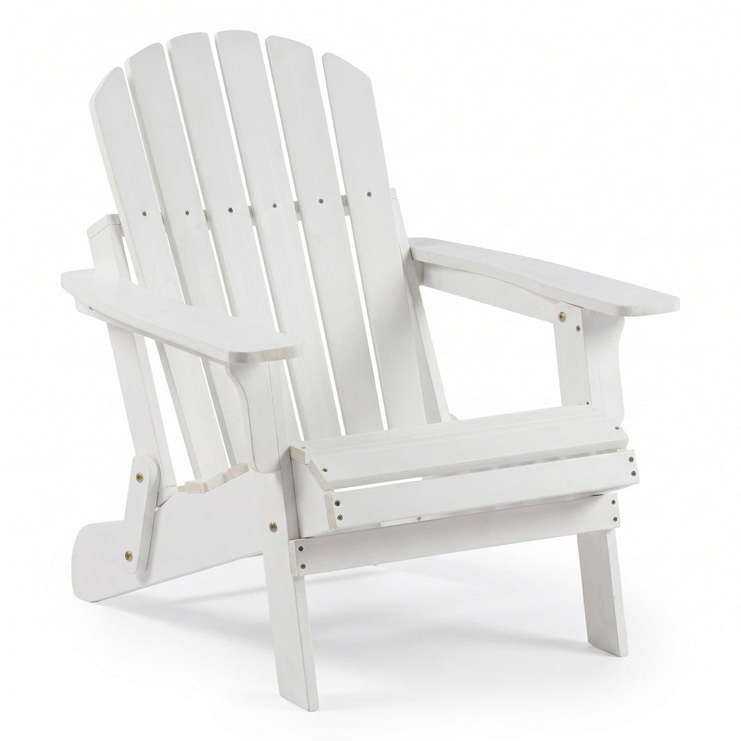 Folding Adirondack Chairs Set of 2 - Hemlock Wood Outdoor Seating