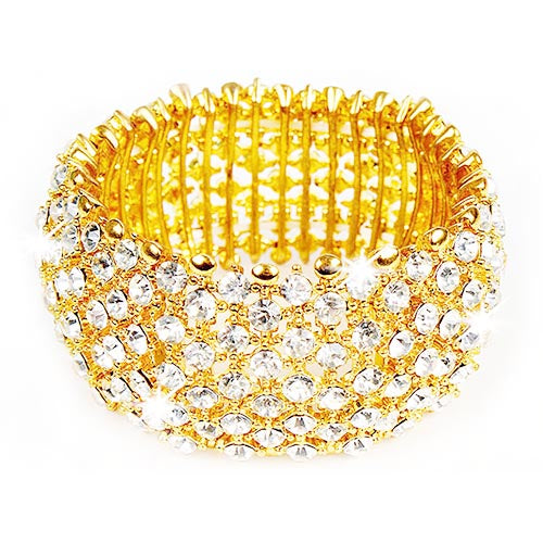 Gold Rhinestone Bling Bracelet
