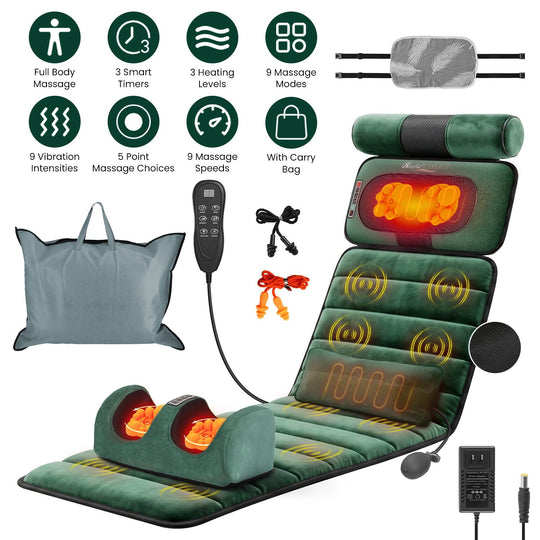 Full Body Electric Massage Mat with Heating and Vibration
