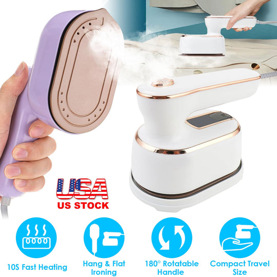 Portable Handheld Garment Steamer with 180° Rotatable Handle