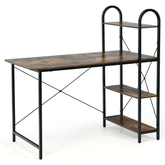 48-Inch Reversible Computer Desk with Storage Shelf