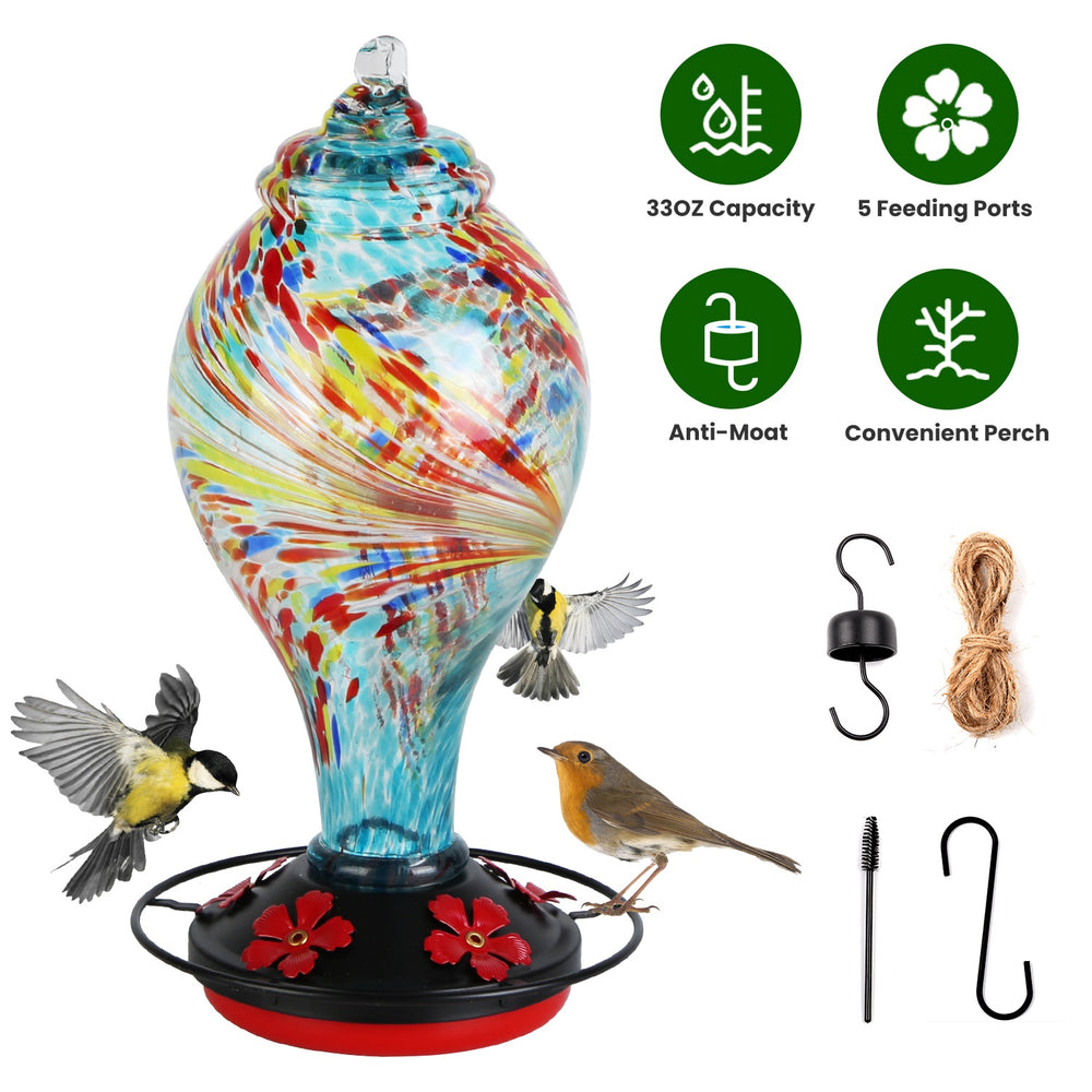 GBruno Glass Hummingbird Feeder