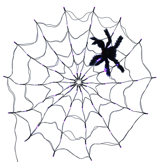 LED Spider Web Light – 3.28FT, 70LED, Remote Control, 8 Modes