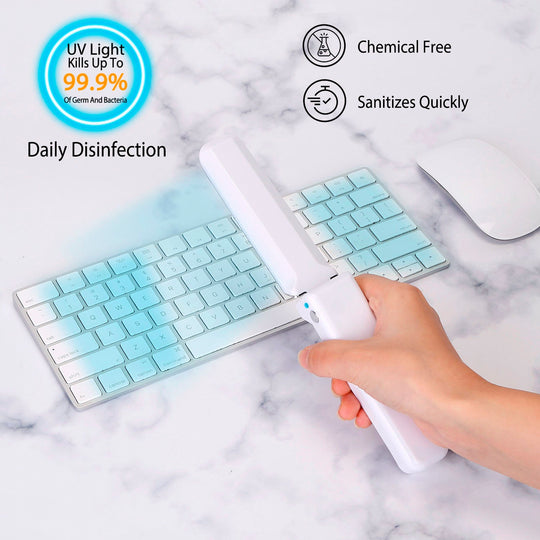 Foldable UV Sanitizer Light Handheld Germ Kill Sterilizer Wand UVC Disinfection Lamp For Tablet PC Phone Toys Wardrobe Toilet