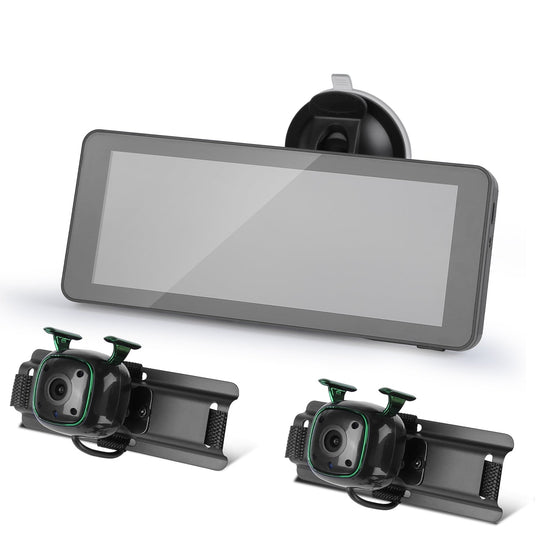 1080P Dual Baby Car Monitor – 120° Wide View, Night Vision, HD Split Screen