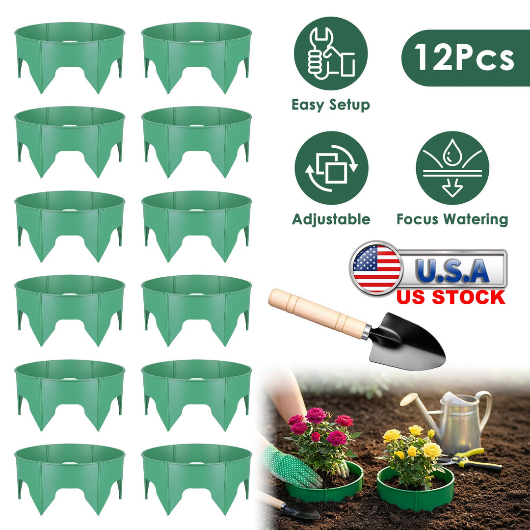 Adjustable Plant Grow Rings 10in with Hand Shovel - 12 Pack