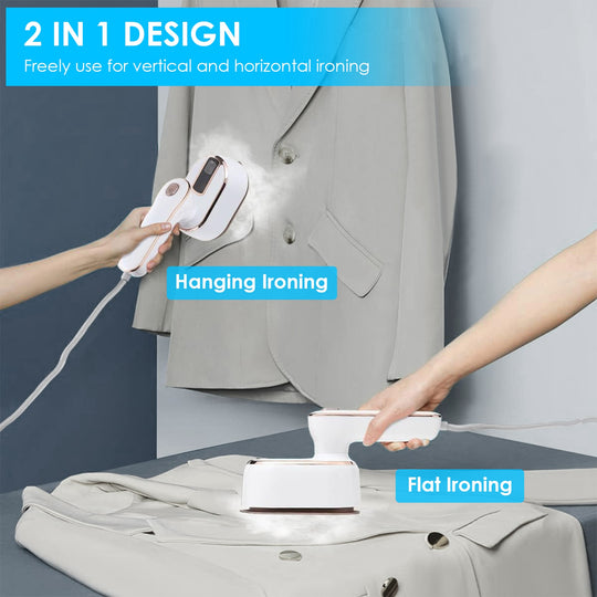 Portable Handheld Garment Steamer with 180° Rotatable Handle