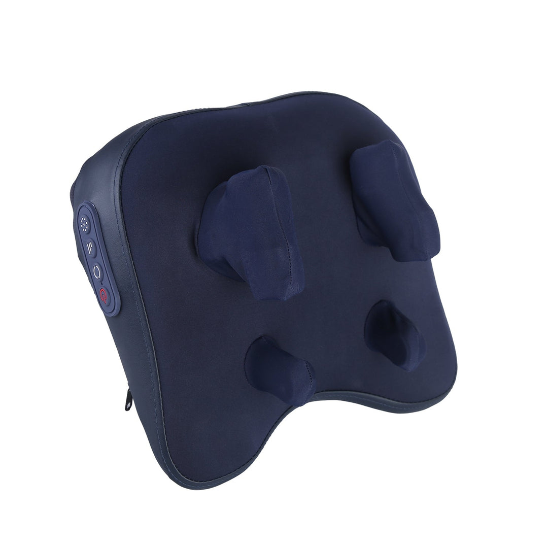 Cordless Neck Shoulder Massager With Soothing Heating 3 Intensity Levels 2 Heating Levels Electric 4D Shiatsu Deep Kneading Pillow For Back Traps Gift
