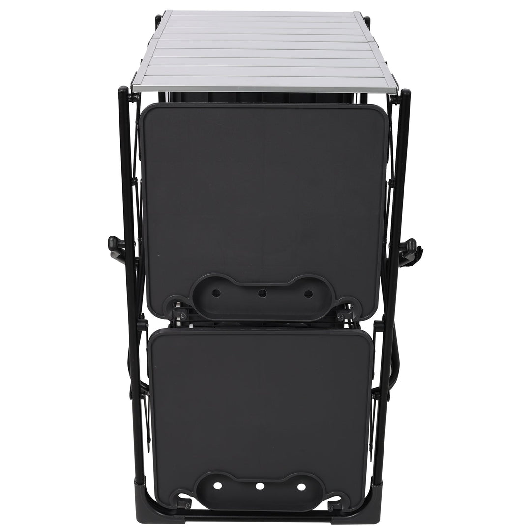 Folding Camping Kitchen Table with Heat-Resistant Top
