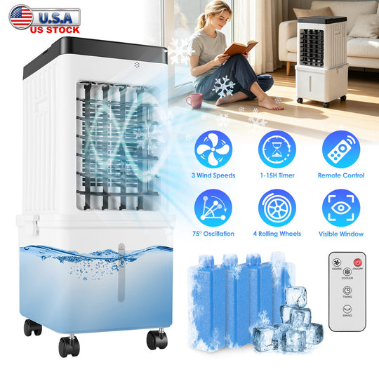 Portable Evaporative Air Cooler 12L with Remote & Timer