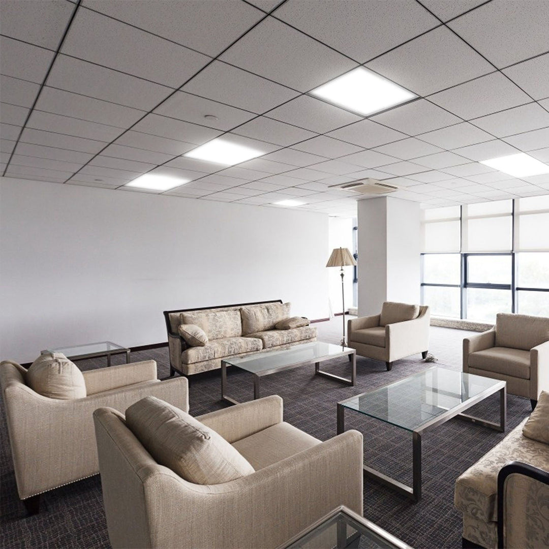 48W 2 2FT LED Panel Light 5800LM 7000K Ceiling Lighting 150W Equivalent LED Troffer Recessed Edge-Lit