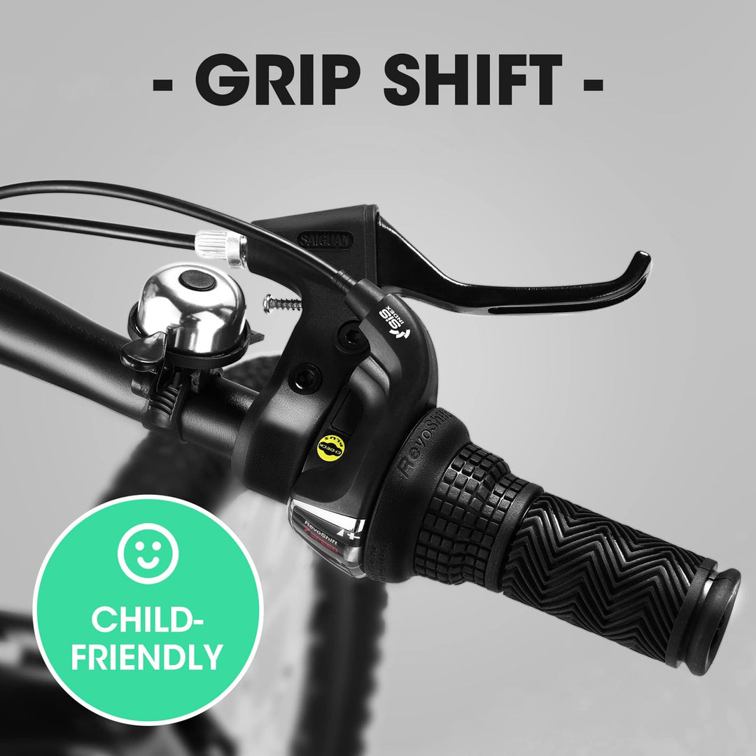 Forbidden to Sell on Temu 20 Inch Kids Mountain Bike, 7-Speed Boys Girls Bicycle with Front Suspension, Disc & V-Brake, 