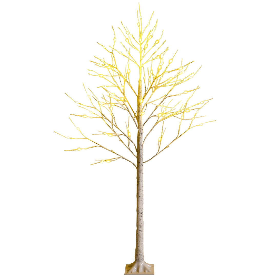 Pre-lit White Twig Birch Tree for Christmas Holiday with LED Lights