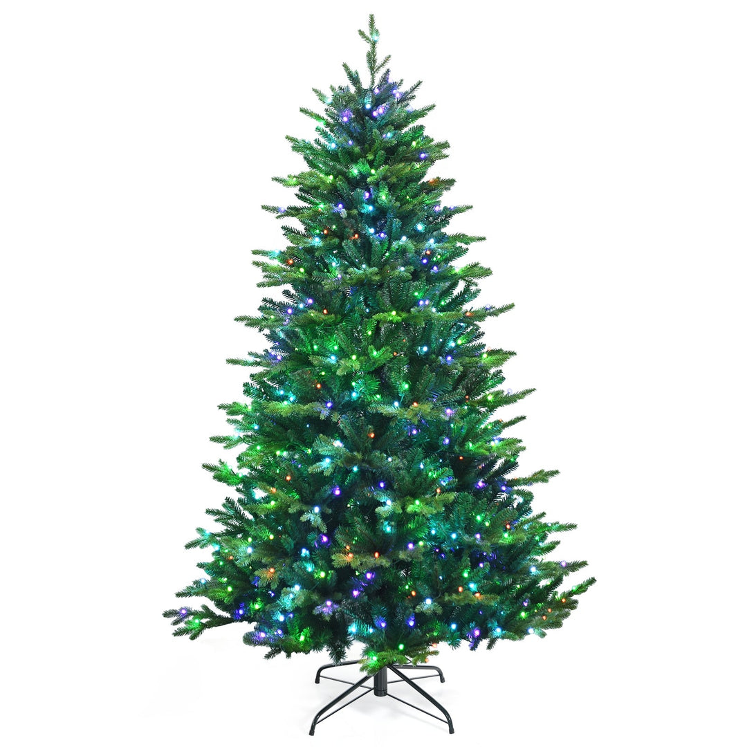 Pre-lit Artificial Hinged Christmas Tree with APP Controlled LED Lights
